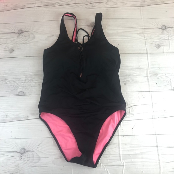 Pink Victoria's Secret Women's Swimsuit SZ S Black - Picture 2 of 8